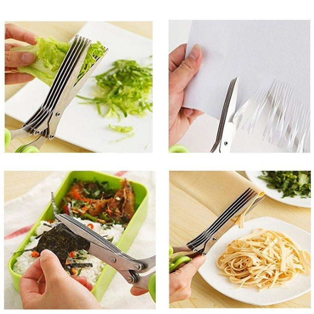 Tijeras de cocina de 5 hojas | 1+1 GRATIS