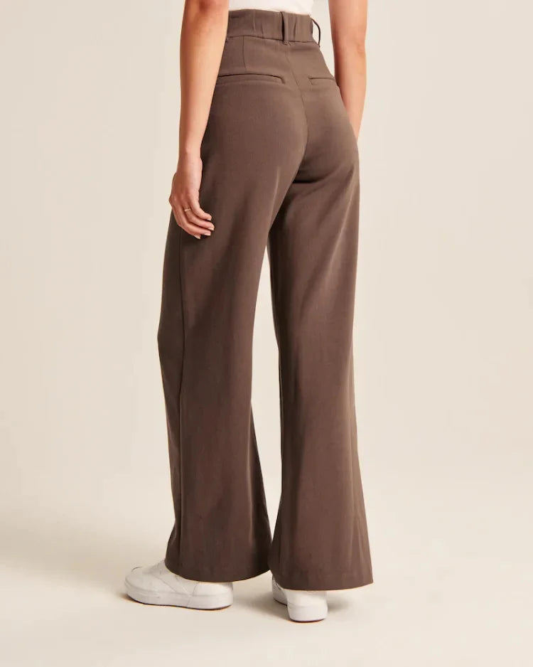 High waisted tailored trousers 