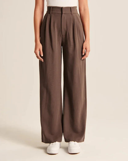 High waisted tailored trousers 