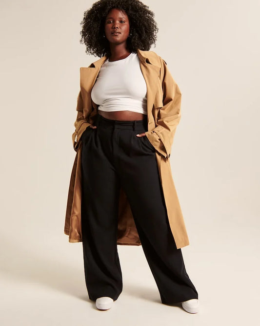 High waisted tailored trousers 