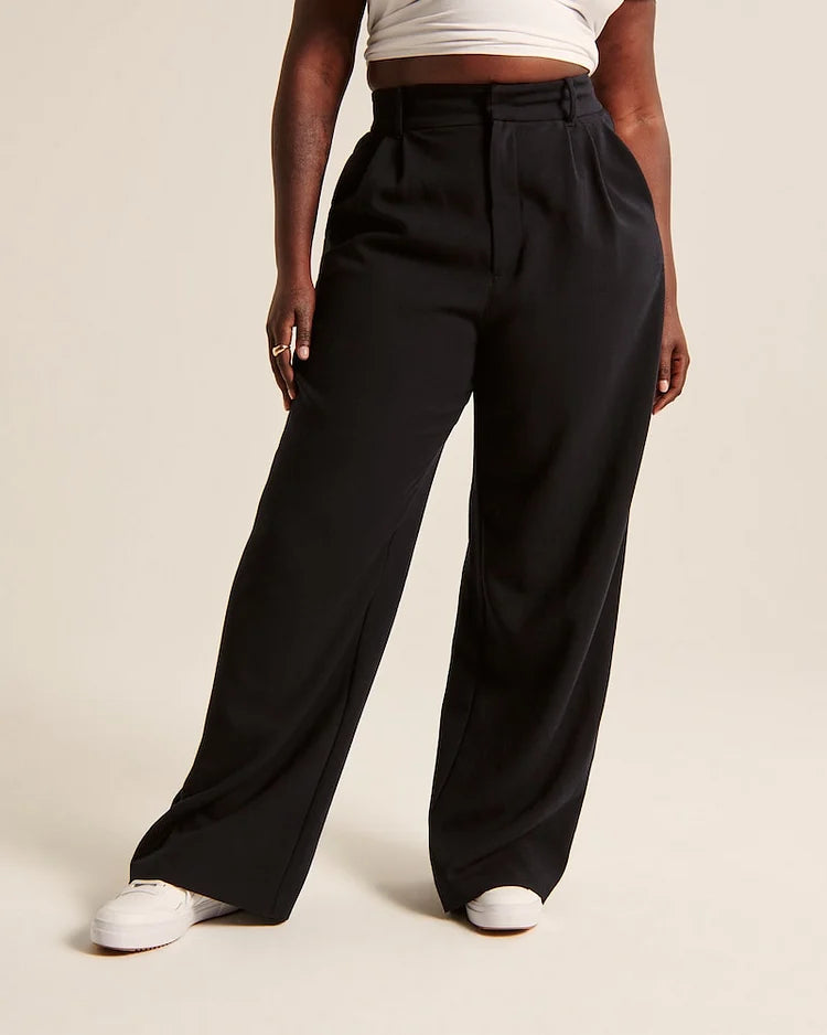 High waisted tailored trousers 