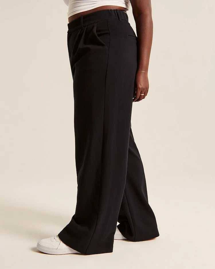 High waisted tailored trousers 