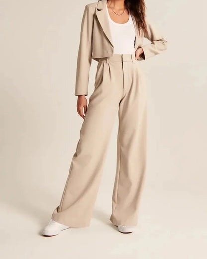 High waisted tailored trousers 