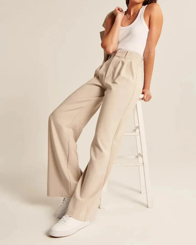 Pantalon de tailleur taille haute