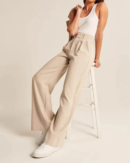 High waisted tailored trousers 