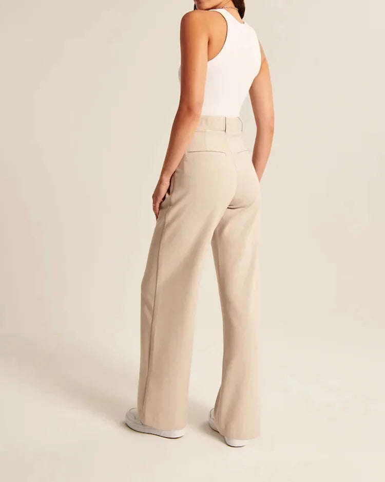 High waisted tailored trousers 